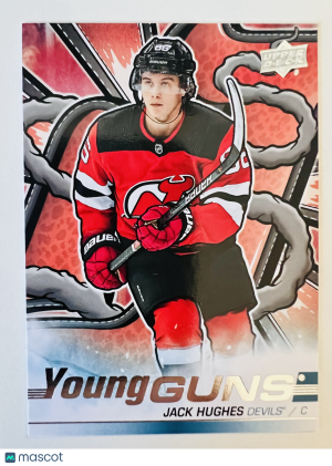 2025 2024-25 Upper Deck Young Guns Jack Hughes Rookie front
