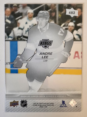 2025 2024-25 Upper Deck Young Guns Andre Lee Clear Cut Rookie back