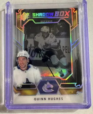 2021-22 SPX Quinn Hughes Shadow Box front