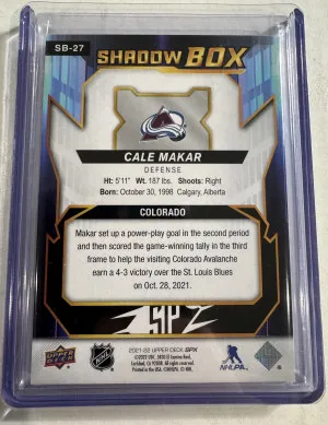 2021-22 SPX Cale Makar Shadow Box back