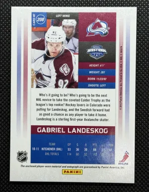2011/12 Panini Contenders Calder Contenders Gabriel Landeskog back