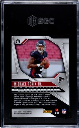 2024 Panini Prizm Michael Penix Jr. SGC 9.5 back
