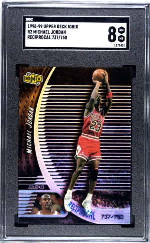 1998-99 Upper Deck Ionix Michael Jordan /750 SGC 8 front