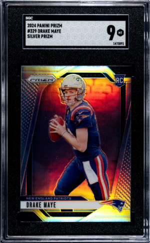 2024 Panini Prizm Drake Maye SGC 9 front
