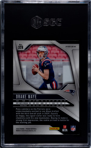 2024 Panini Prizm Drake Maye SGC 9 back