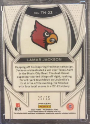 2025 Prizm DP Lamar Jackson Trophy Hunting Mojo /25 back