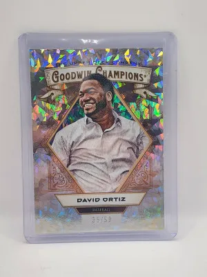 David Ortiz 2025 Upper Deck Goodwin Champions Gold Crackle /50 front