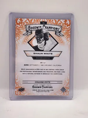 Shaun White 2025 Upper Deck Goodwin Champions Orange Dots / 399 back