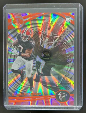 2023 Panini Illusions Bijan Robinson HoloHeroes Rookie #6 RC Falcons front