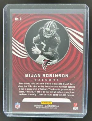 2023 Panini Illusions Bijan Robinson HoloHeroes Rookie #6 RC Falcons back