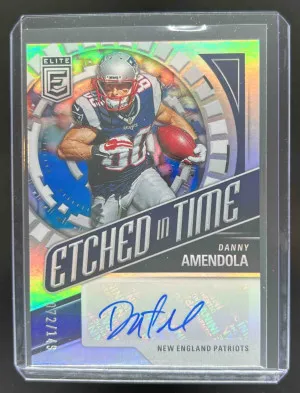 2024 Panini Donruss Elite Danny Amendola Etched in Time Signatures 72/149 #ETS-DAM Auto Patriots front