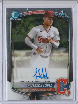 2025 Bowman Chrome Base Auto Hiverson Lopez front