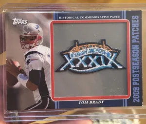 09 Topps Postseason Patches Tom Brady front