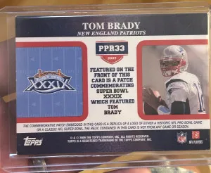 09 Topps Postseason Patches Tom Brady back