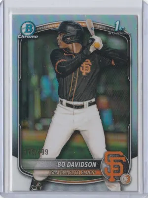 2025 Bowman Chrome Refractor Bo Davidson 375/499 front