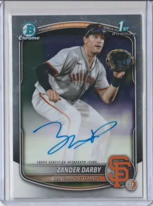 2025 Bowman Chrome Base Auto Zander Darby front