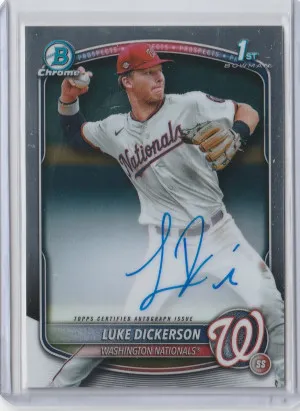 2025 Bowman Chrome Base Auto Luke Dickerson front