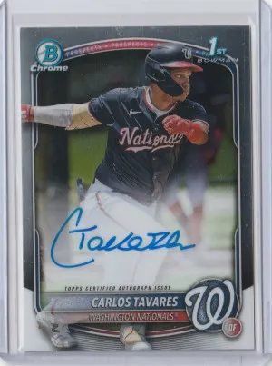 2025 Bowman Chrome Base Auto Carlos Tavares front