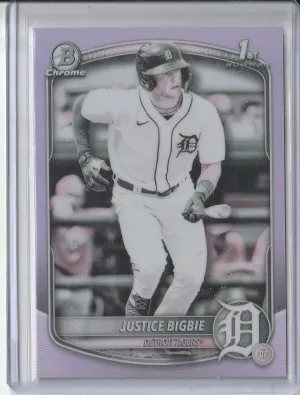 2025 Bowman Chrome Pearl Refractor Justice Bigbie front