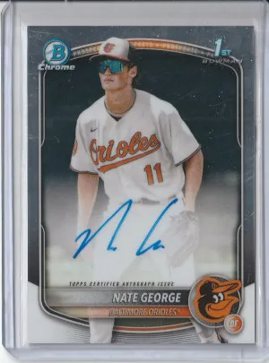 2025 Bowman Chrome Base Auto Nate George front