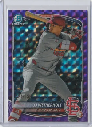 2025 Bowman Chrome Purple Geometric Refractor JJ Wetherholt 224/250 front
