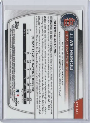 2025 Bowman Chrome Purple Geometric Refractor JJ Wetherholt 224/250 back
