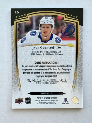 2024-25 Stature Blue Auto - Jake Guentzel /25 back
