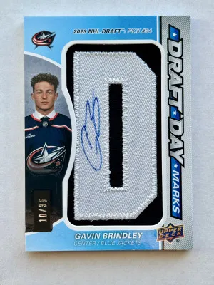 2024-25 SP Game Used Draft Day Marks - Gavin Brindley /35 front