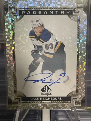 2024-25 JAKE NEIGHBOURS UPPER DECK SP AUTHENTIC PAGENTRY AUTO front