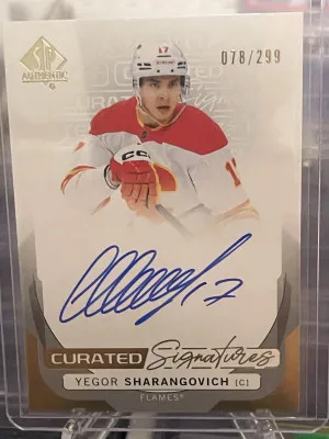 2024-25 Upper Deck SP Authentic Yegor Sharangovich Curated Signatures Auto #/299 front