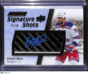 2023-24 Upper Deck Engrained Hockey K'Andre Miller #SS-KM Signature Shots 75/99 front