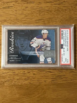 2015 Fleer Showcase Flair Showcase Connor Mcdavid Flair Showcase-Blue Ice front