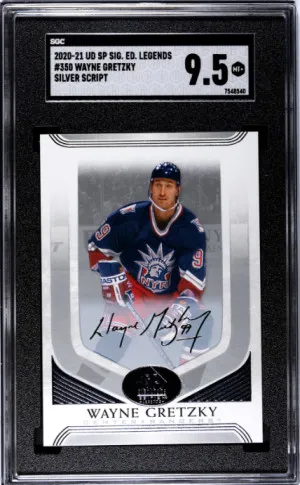 2020-21 Upper Deck SP Signature Ed. Legends Wayne Gretzky SGC 9.5 front