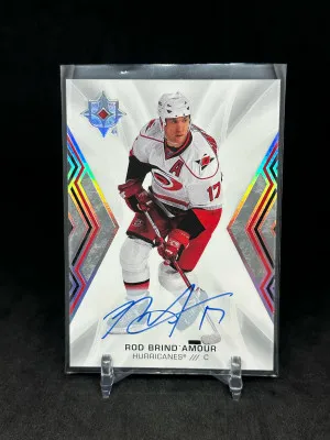 Rod Brind’Amour 2021-22 Upper Deck Ultimate Collection Legends On Card Auto #89 Hurricanes front