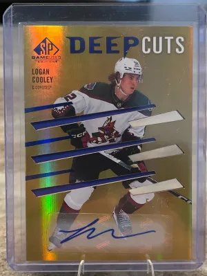 2023-24 UD SP Game Used Logan Cooley Deep Cuts Auto front