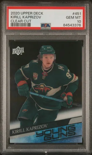 2020 Upper Deck Series 2 - KIRILL KAPRIZOV YOUNG GUNS CLEAR CUT PSA GEM MINT 10 HOLY GRAIL KAPRIZOV ROOKIE MN WILD GEM 10 front