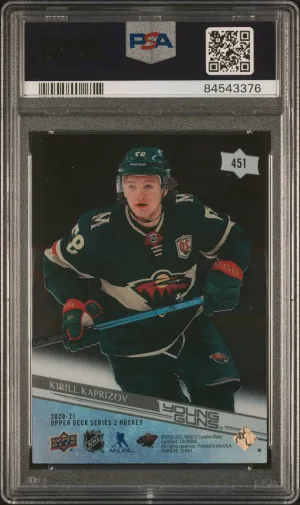 2020 Upper Deck Series 2 - KIRILL KAPRIZOV YOUNG GUNS CLEAR CUT PSA GEM MINT 10 HOLY GRAIL KAPRIZOV ROOKIE MN WILD GEM 10 back