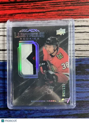 Upper Deck Black Lustrous Rookies Brandon Hagel #LPA-BH 093/125 Patch front