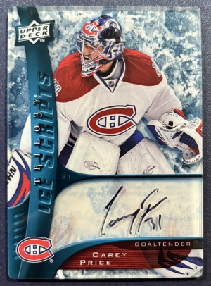 Carey Price 2009 Trilogy Ice Scripts Auto front