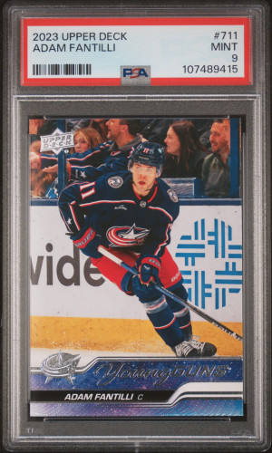 2023 Upper Deck Adam Fantilli young guns rookie front