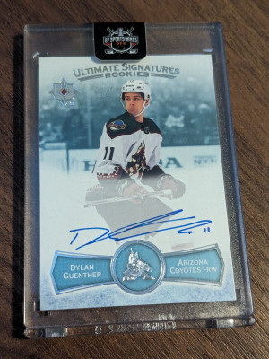 2022 UPPER DECK ULTIMATE COLLECTION DYLAN GUENTHER SIGNATURES ROOKIES RC AUTO front