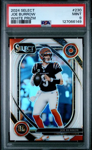 2024 Panini Select Joe Burrow White Prizm front