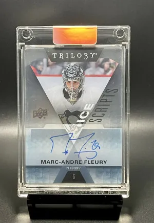 2016-17 Trilogy Marc Andre Fleury Ice Scripts Auto front