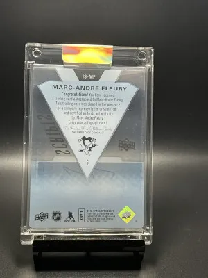 2016-17 Trilogy Marc Andre Fleury Ice Scripts Auto back