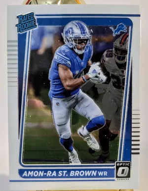 Amon-Ra St. Brown - 2021 Panini Donruss Optic Rated Rookie #228 Detroit Lions front