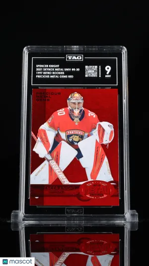 Skybox Metal Universe Spencer Knight #R-30 Precious Metal Gems Red 043/100 RC front