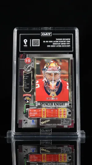 Skybox Metal Universe Spencer Knight #R-30 Precious Metal Gems Red 043/100 RC back