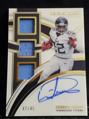 2022 Panini Immaculate #IPC-DHE Derrick Henry Players Collection Auto 47/49 front
