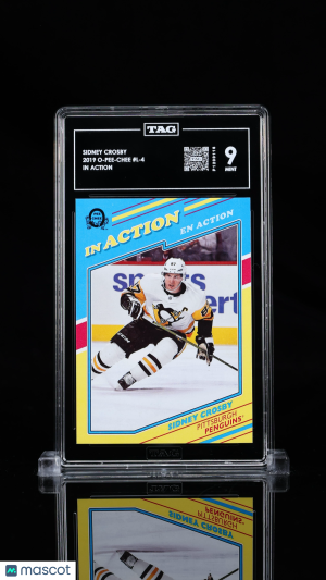 2019-20 O-Pee-Chee Sidney Crosby #L-4 In Action Short Print Pop 1 TAG 9 front