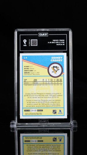 2019-20 O-Pee-Chee Sidney Crosby #L-4 In Action Short Print Pop 1 TAG 9 back